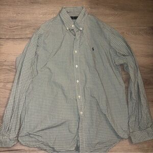 Ralph Lauren Blue & Green Windowpane Button-Down Shirt